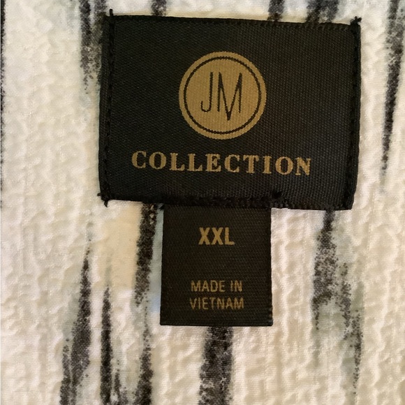 JM COLLECTION ONE FRONT BUTTON WOVEN DECORATIVE BLOUSE SIZE XXL - Picture 3 of 5
